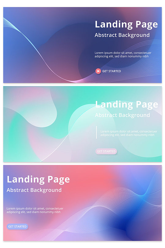 创意质感动感渐变唯美背景设计-众图网