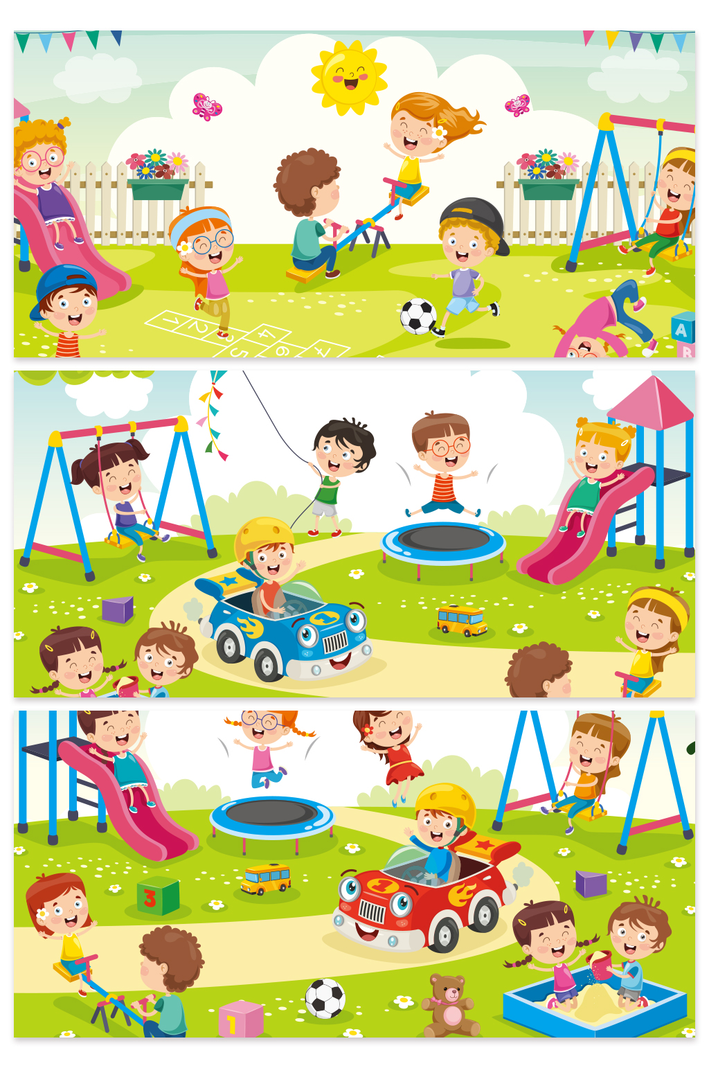 创意质感儿童娱乐场所背景设计