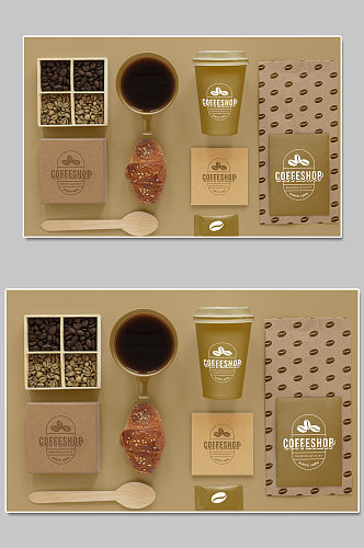 创意质感咖啡咖啡豆咖啡logo样机