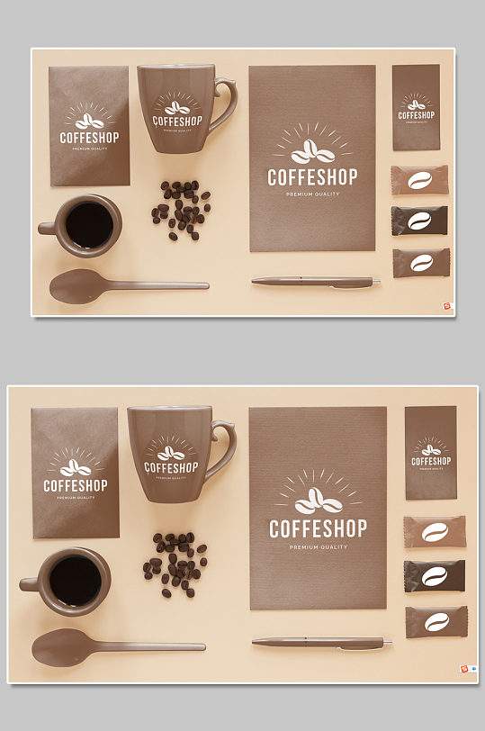 创意质感咖啡袋子咖啡豆样机