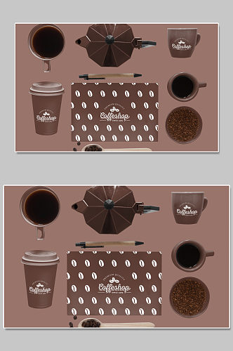 创意质感咖啡咖啡豆咖啡机样机