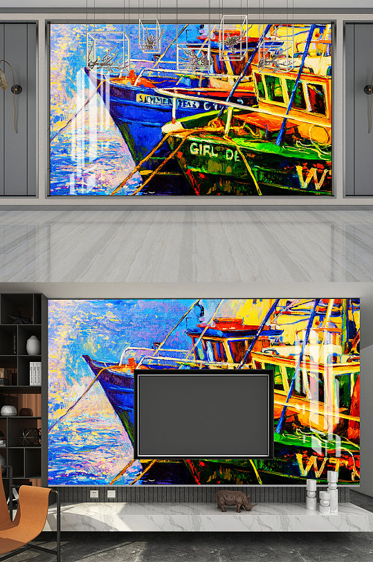 创意高端水墨油墨背景墙-众图网