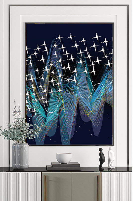 创意唯美渐变装饰画