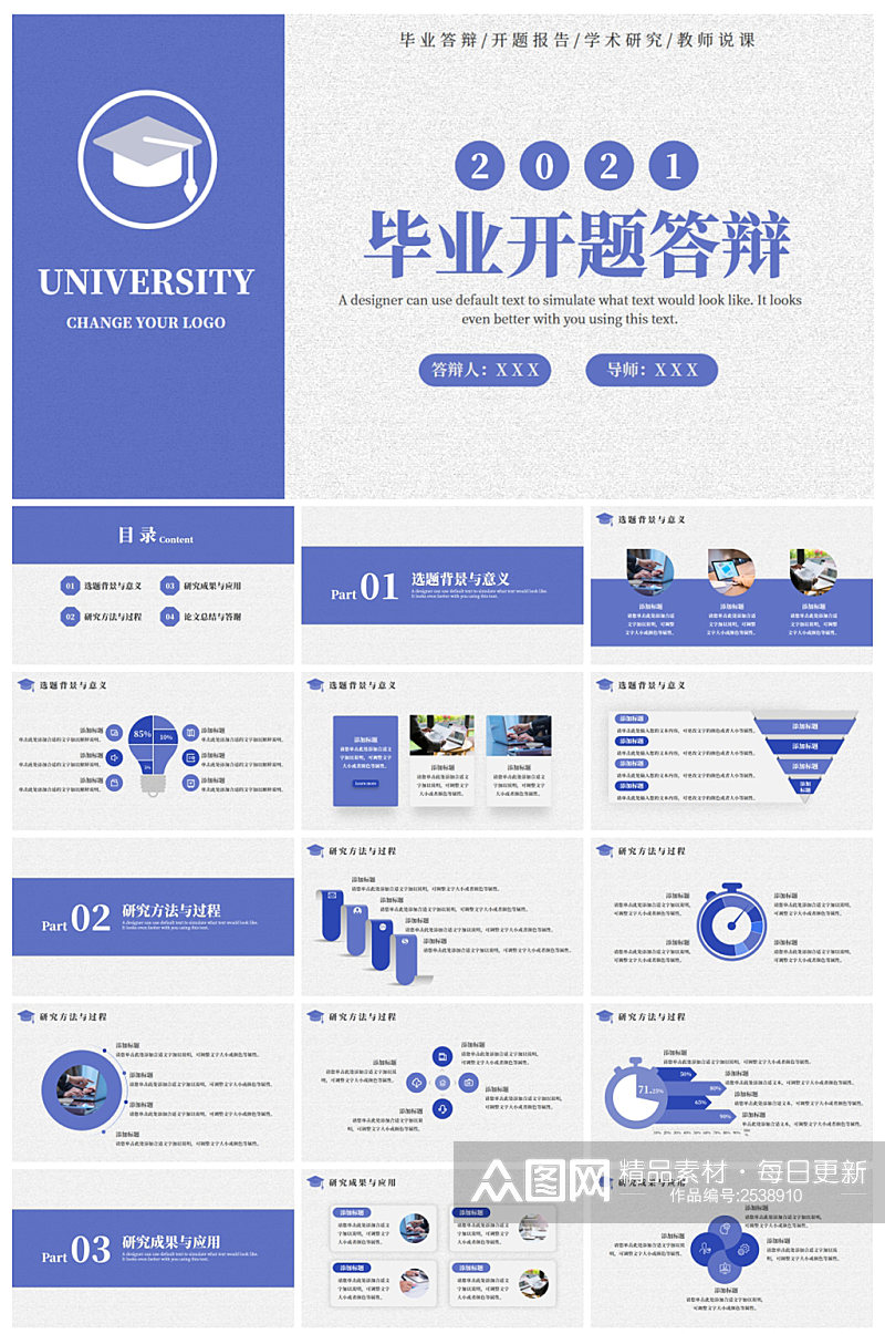 创意毕业答辩PPT模板素材