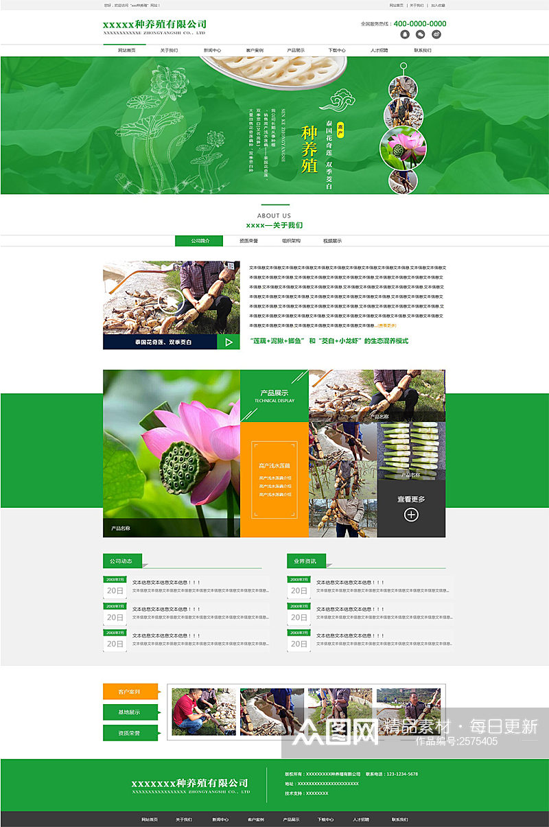 创意绿色蔬菜网页设计素材
