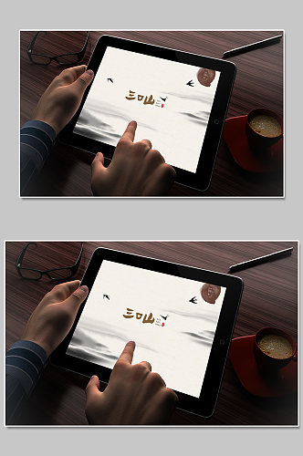 创意唯美平板电脑显示样机设计