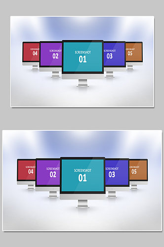 创意简约电脑显示UI样机设计