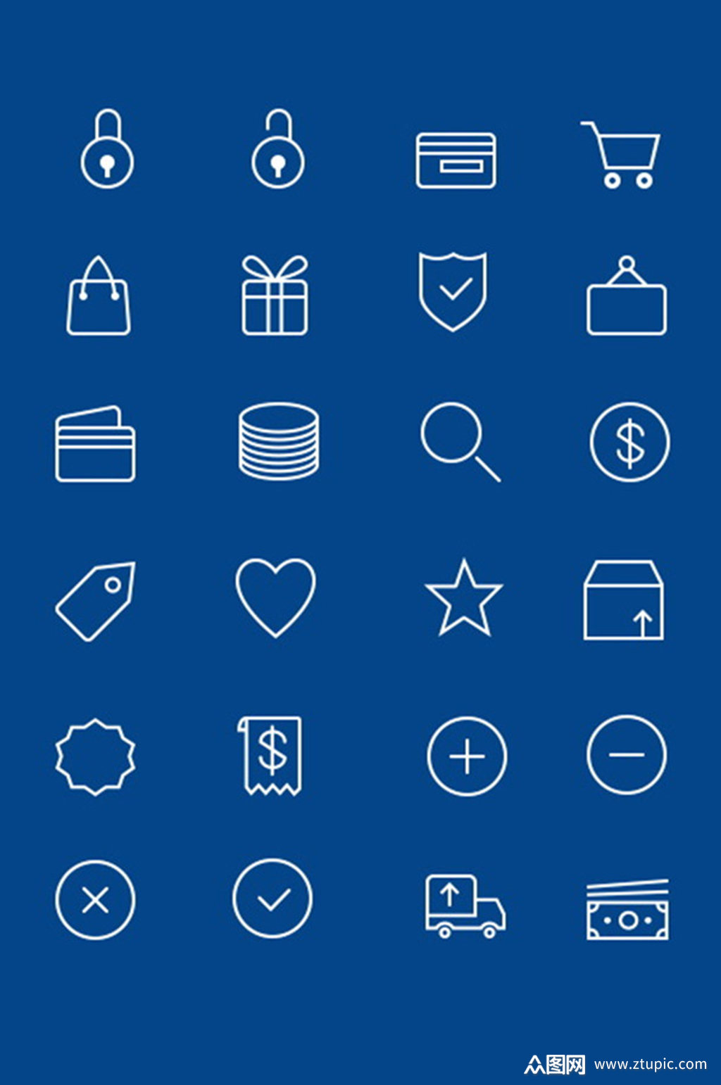 创意矢量线条图标设计素材