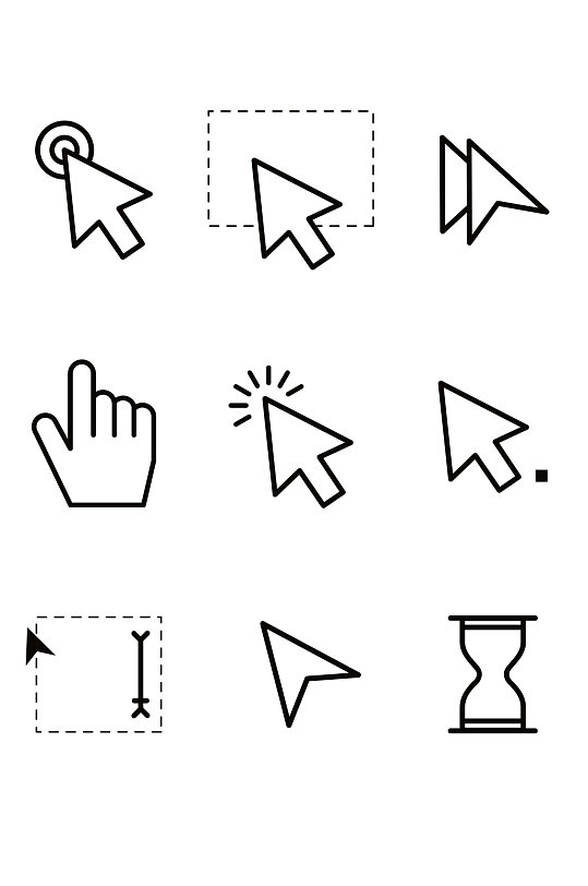 鼠标指针箭头元素设计