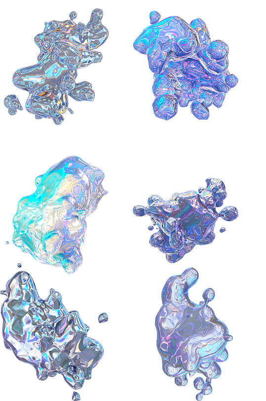 创意抽象镭射雨滴水滴元素设计