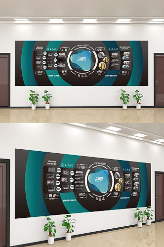 创意企业发展历程展示文化墙设计