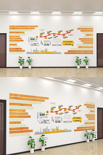 优秀企业发展历程文化墙设计