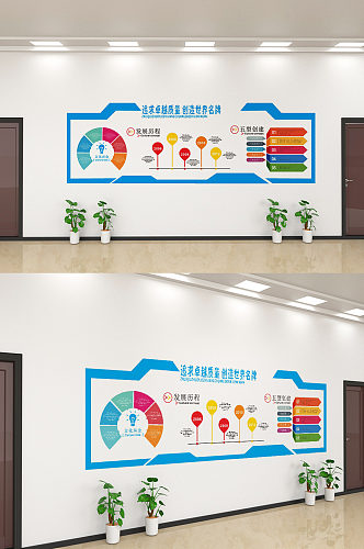 创意简约企业文化宣传文化墙设计