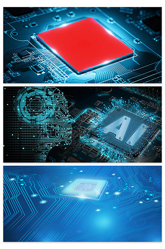 创意科技AI芯片背景设计
