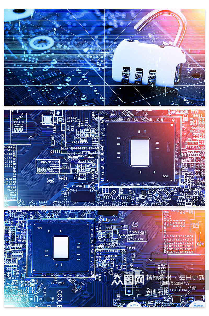 创意智能科技AI芯片背景设计素材