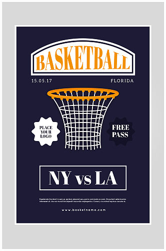 大气简约篮球比赛对决海报设计