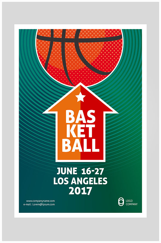创意高端篮球比赛对决海报设计