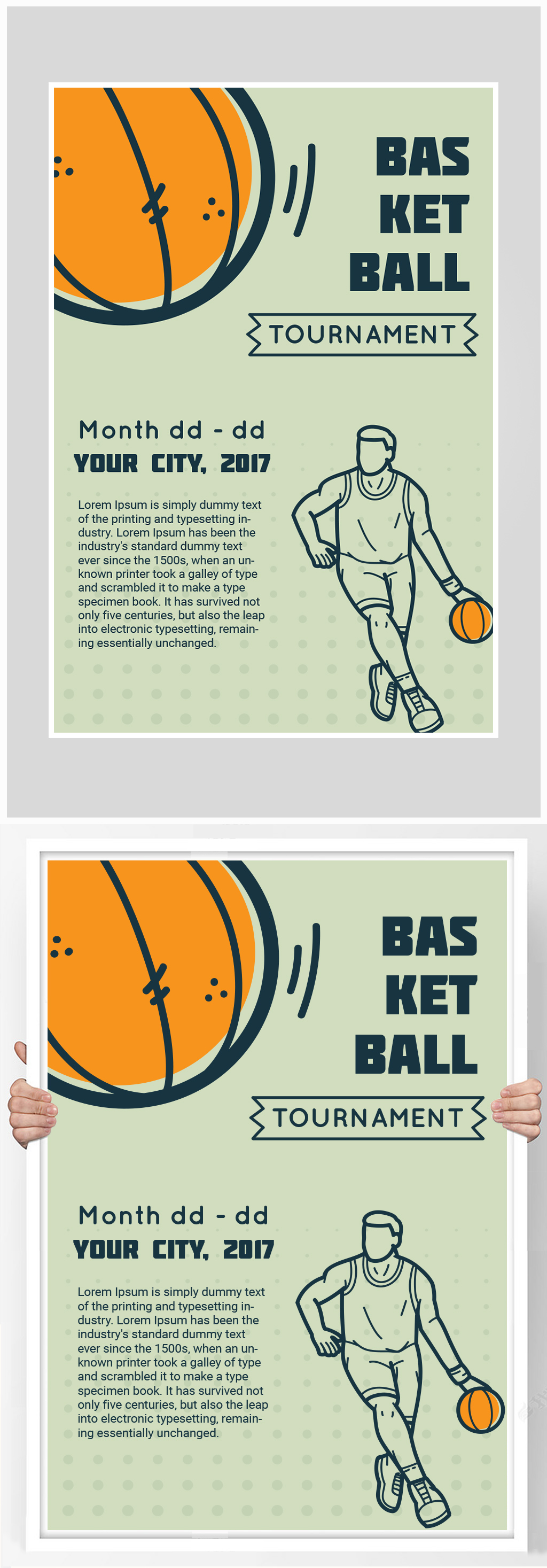 篮球比赛英语海报手绘图片