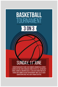 简约质感篮球比赛对决海报设计