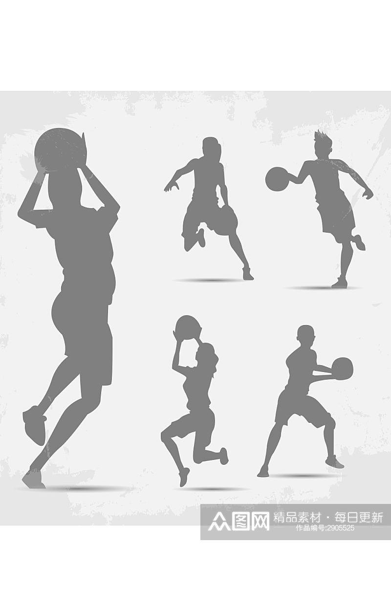 创意质感篮球打球元素设计素材