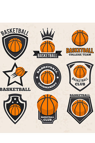 创意矢量质感篮球图标元素设计