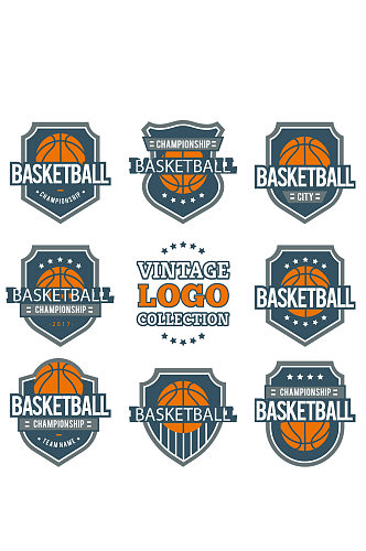 创意矢量篮球图标元素设计