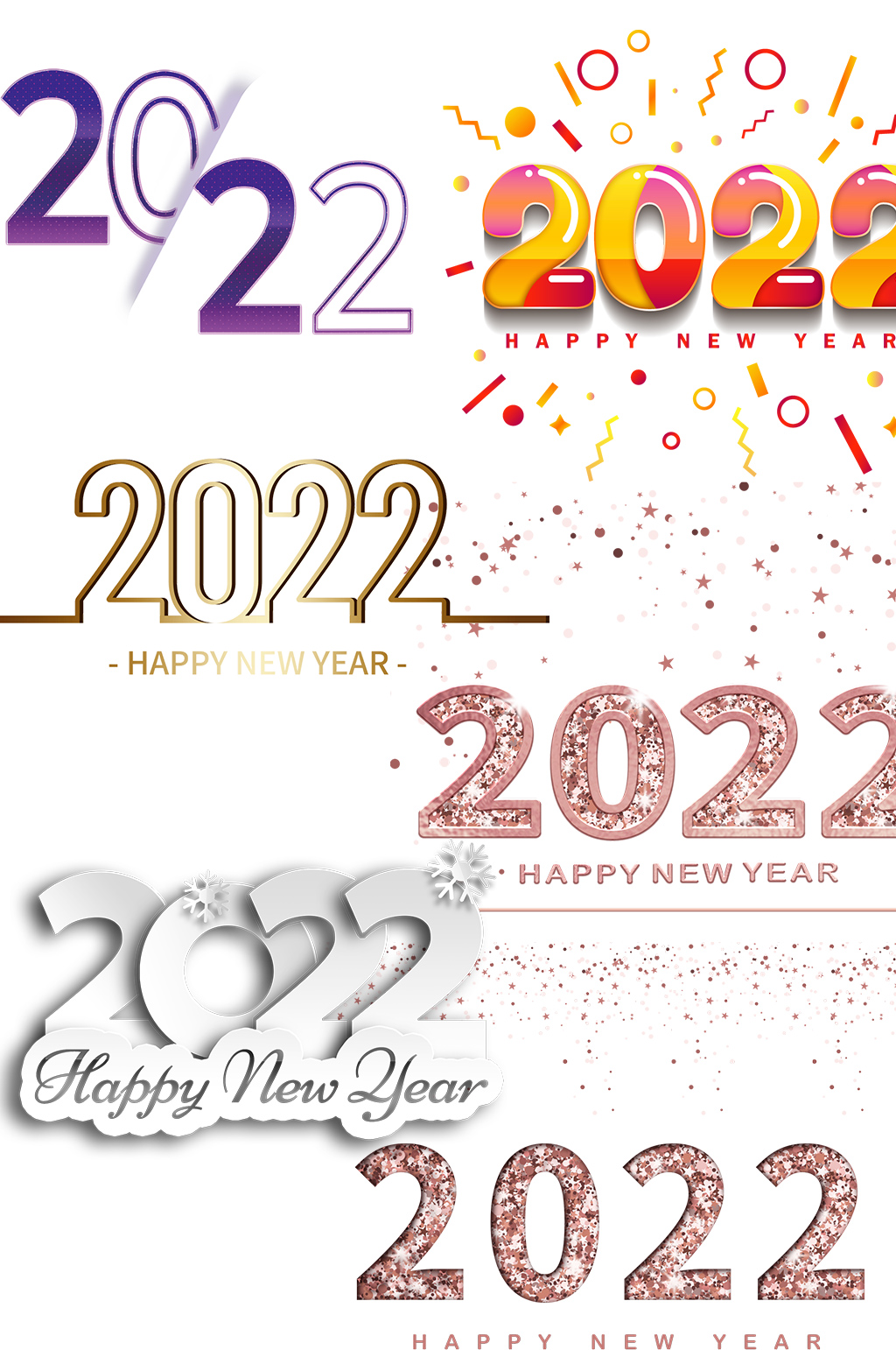 金色立体新年2022艺术字体元素设计素材
