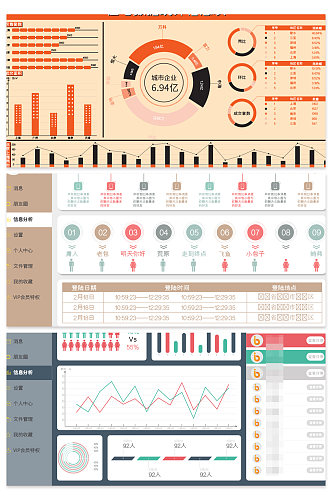 科技感数据图折线图背景设计