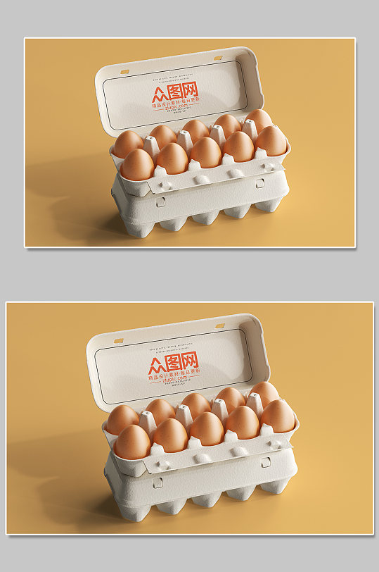 简约鸡蛋盒子样机设计