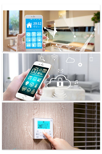 创意智能家居家电背景设计