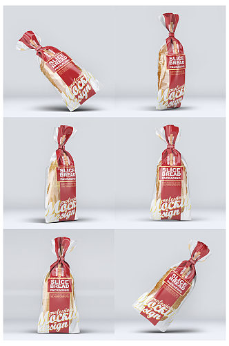 创意美食透明包装袋样机设计