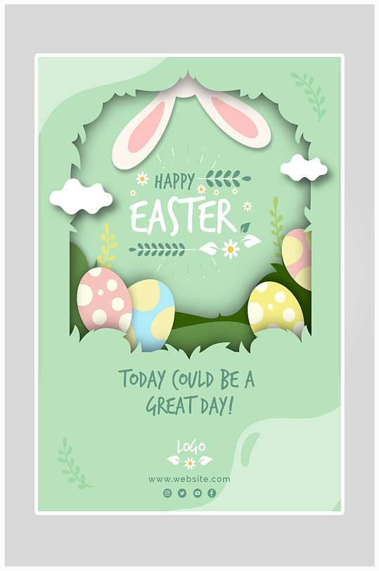复活节海报矢量图片-复活节海报矢量素材下载-众图网
