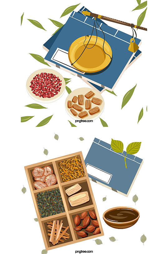 创意中医药材中药元素设计