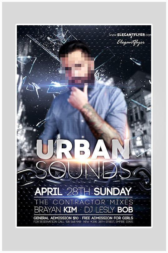 创意简约音乐狂欢海报设计-众图网