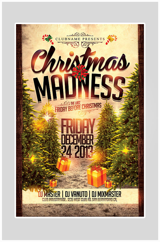 创意疯狂万圣节派对海报设计-众图网