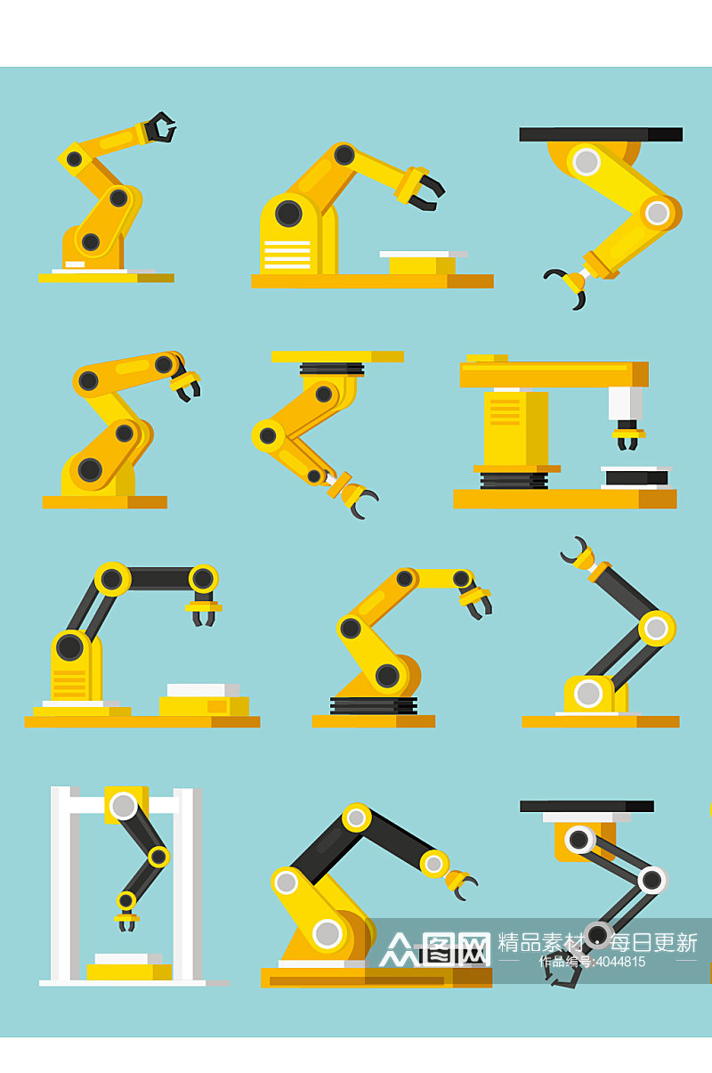 创意科技机器手臂元素设计素材