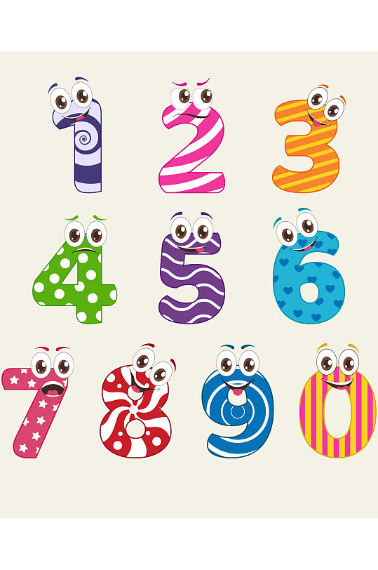 创意矢量生日数字元素设计