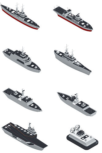创意矢量轮船潜艇船元素设计