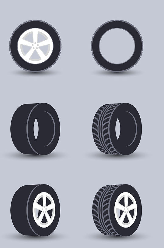 汽车轮胎轮子元素设计