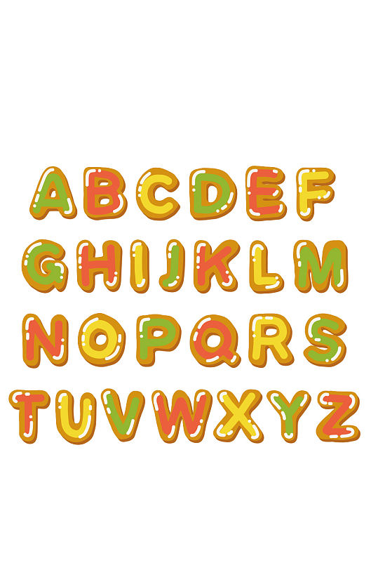 简约造型字母数字表元素设计