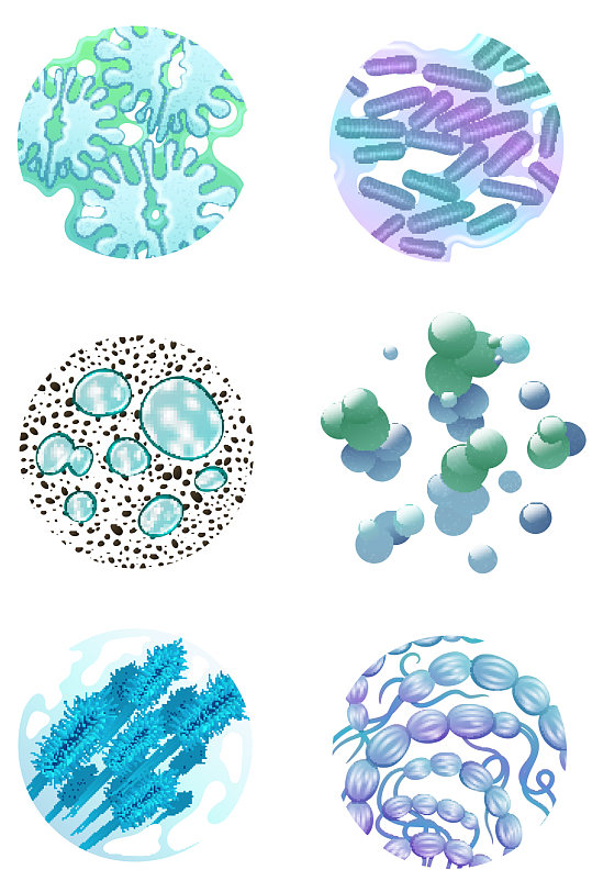 创意矢量细菌病菌元素设计