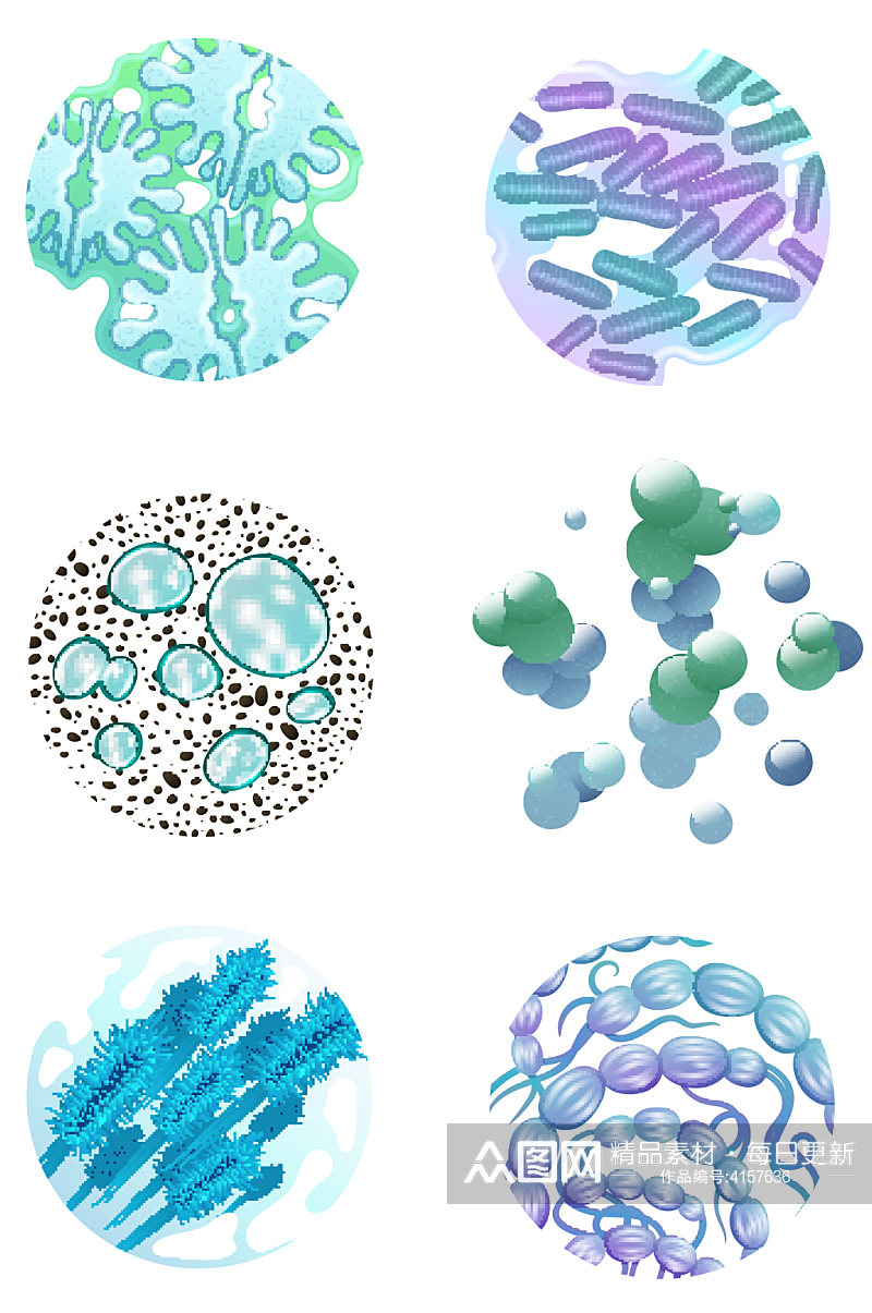 创意矢量细菌病菌元素设计素材