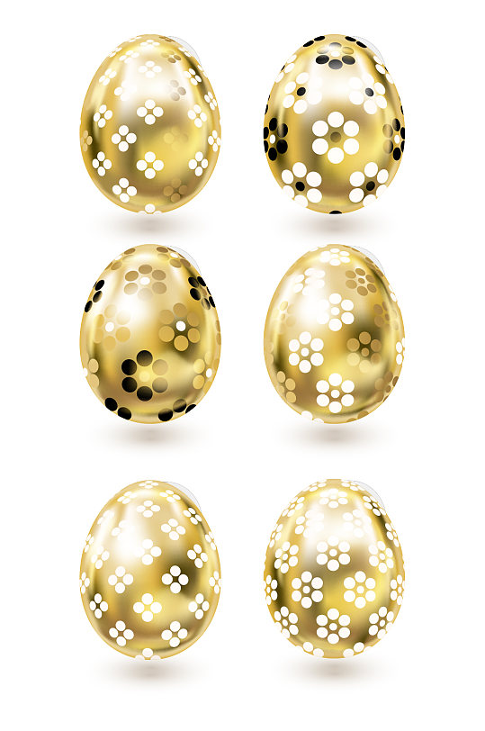 矢量金蛋砸蛋复活节元素设计