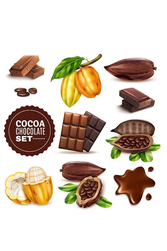 巧克力巧克力豆元素设计