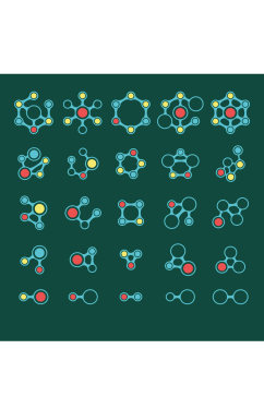矢量医疗分子结构基因元素设计