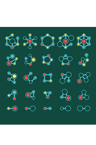 矢量医疗分子结构基因元素设计