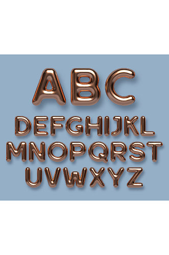 高端质感金属气球字体数字字母海报设计