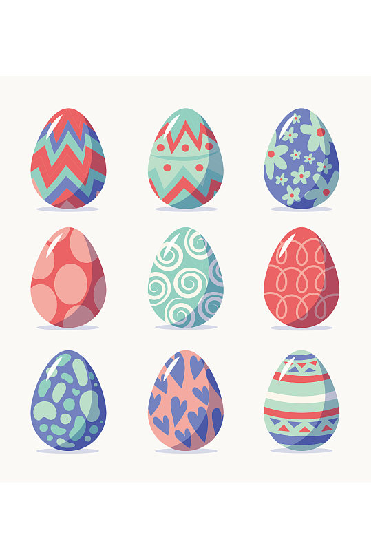 简约彩蛋复活蛋复活节元素设计