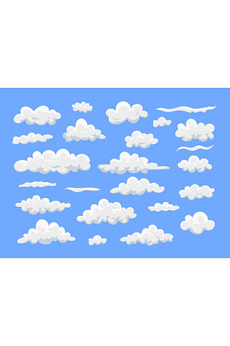 创意矢量云朵海报设计