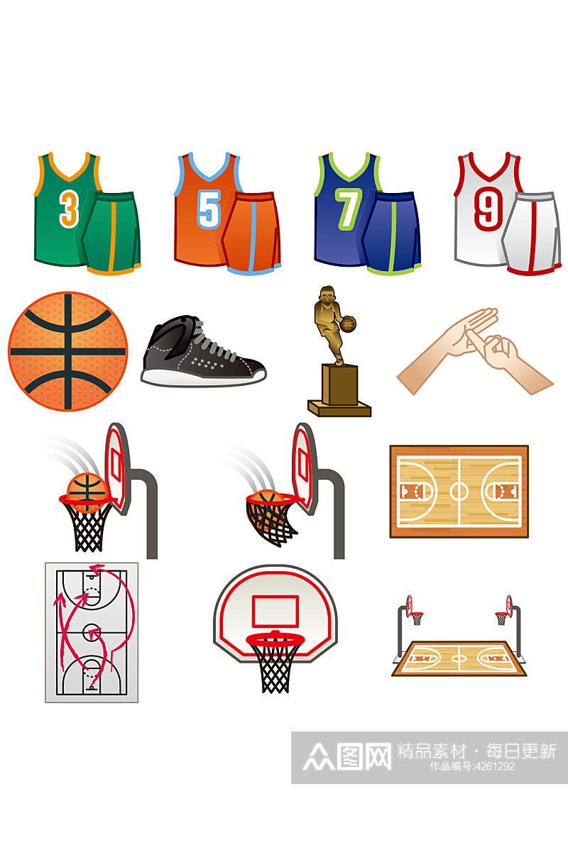 创意矢量足球篮球球衣海报设计素材